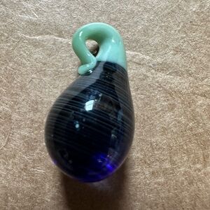 Elegant Blue and Green Murano Glass Pendant